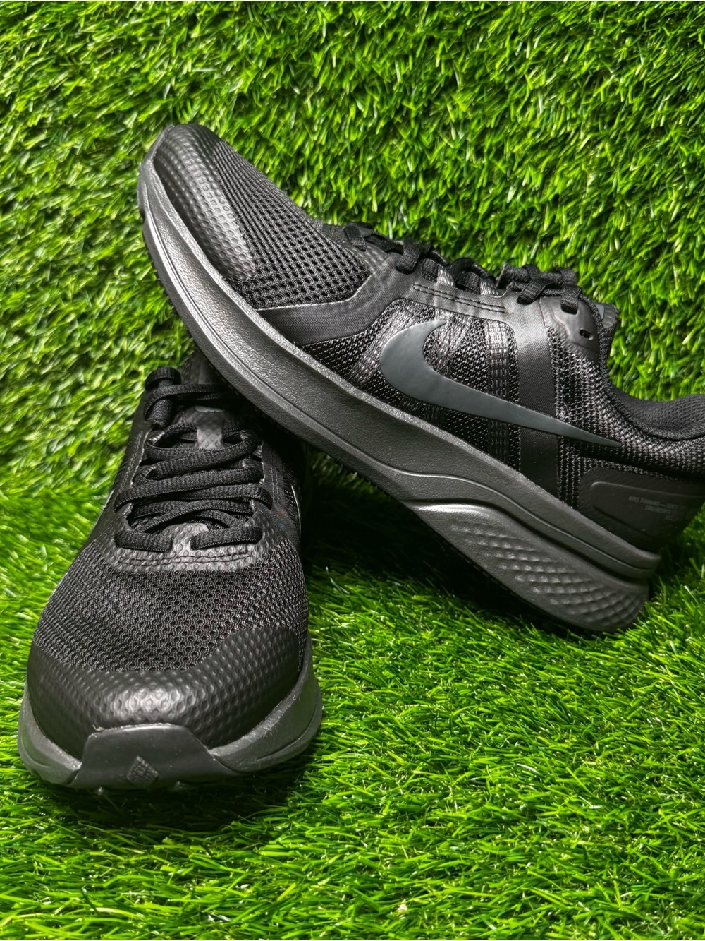 Size 10.5 - Mens Nike Run Swift 2 Triple Mesh Black Running Shoes - CU3517-002
